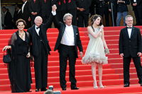 Cluadia Cardinale, Alain Delon et Anouchka Delon