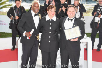 Akinola Davies (Mention spéciale caméra d'or) Alice Rohrwacher (PRésidente Jury) Hasan Hadi (Caméra d'or)