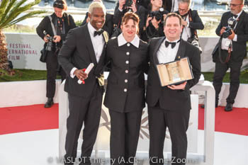 Akinola Davies (Mention spéciale caméra d'or) Alice Rohrwacher (PRésidente Jury) Hasan Hadi (Caméra d'or)