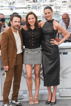 Charlie Day, Aubrey Plaza, Margaret Qualley